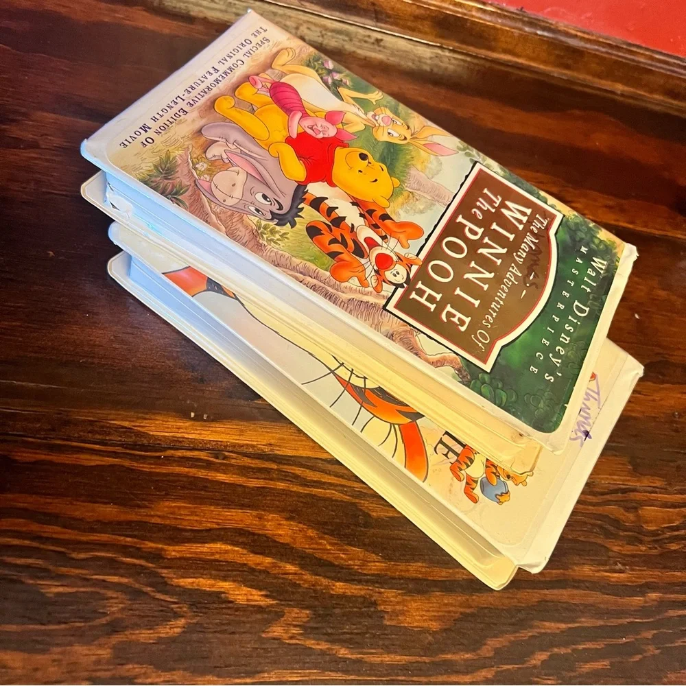Disney's Winnie the Pooh and Tigger Movie VHS Set - Colorful Covers